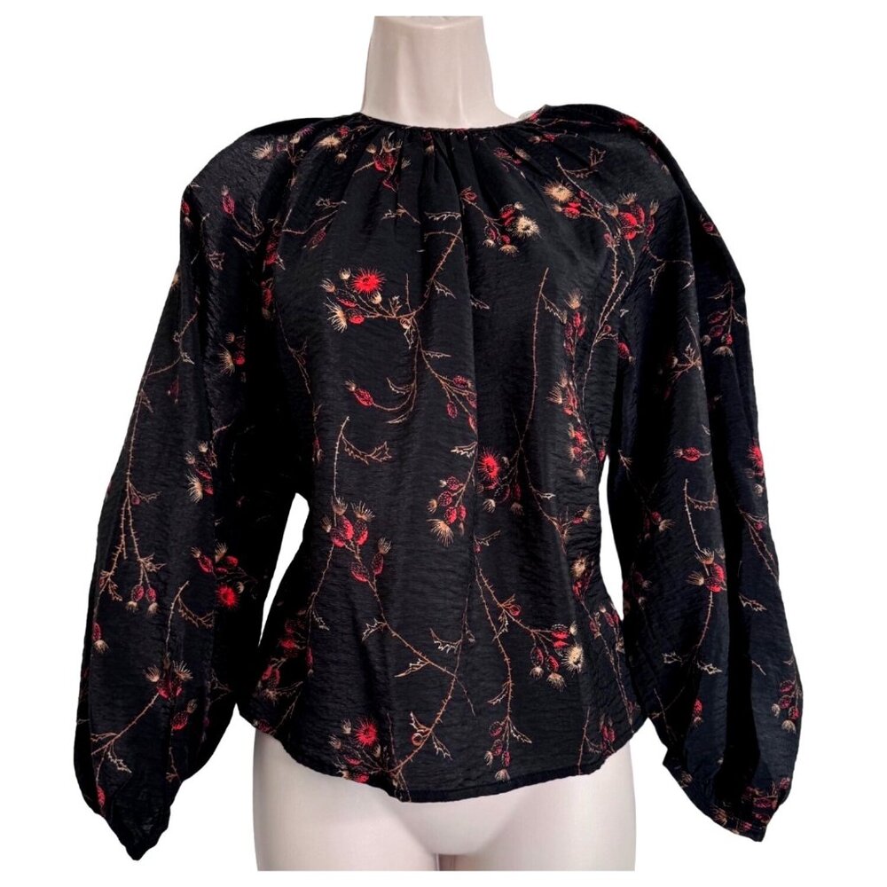 Treasure & Bond Oversized Peasant Size XS Blouse Balloon Sleeves NWT